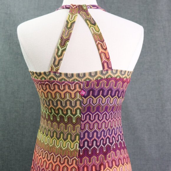 PrAna Multicolor Halter Knit Dress Women’s Small Sleeveless Outdoor Festival - Picture 7 of 16